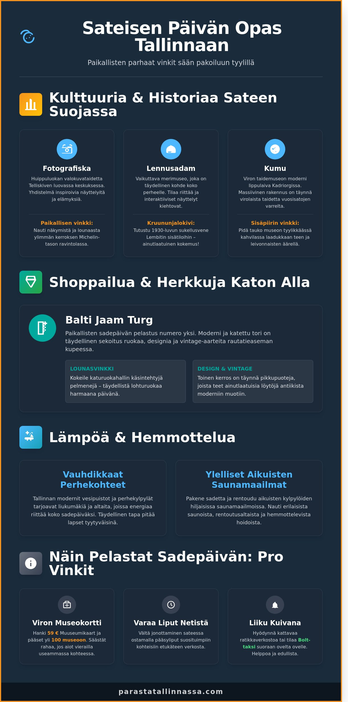 Sateisen päivän tekemistä Tallinnassa 2026: Paikallisten parhaat sisätilavinkit