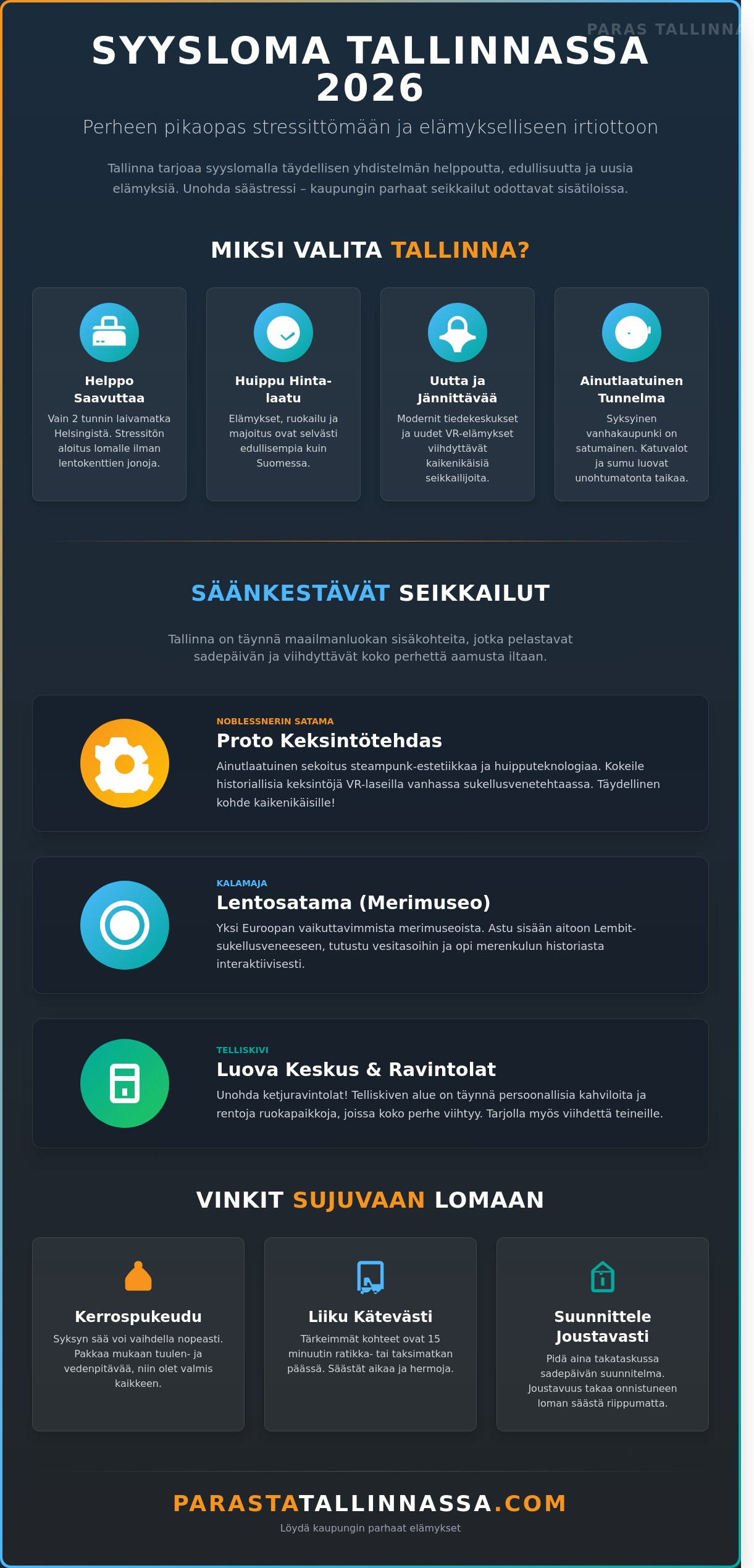 Tallinna lasten kanssa syyslomalla 2026: Parhaat vinkit ja kohteet