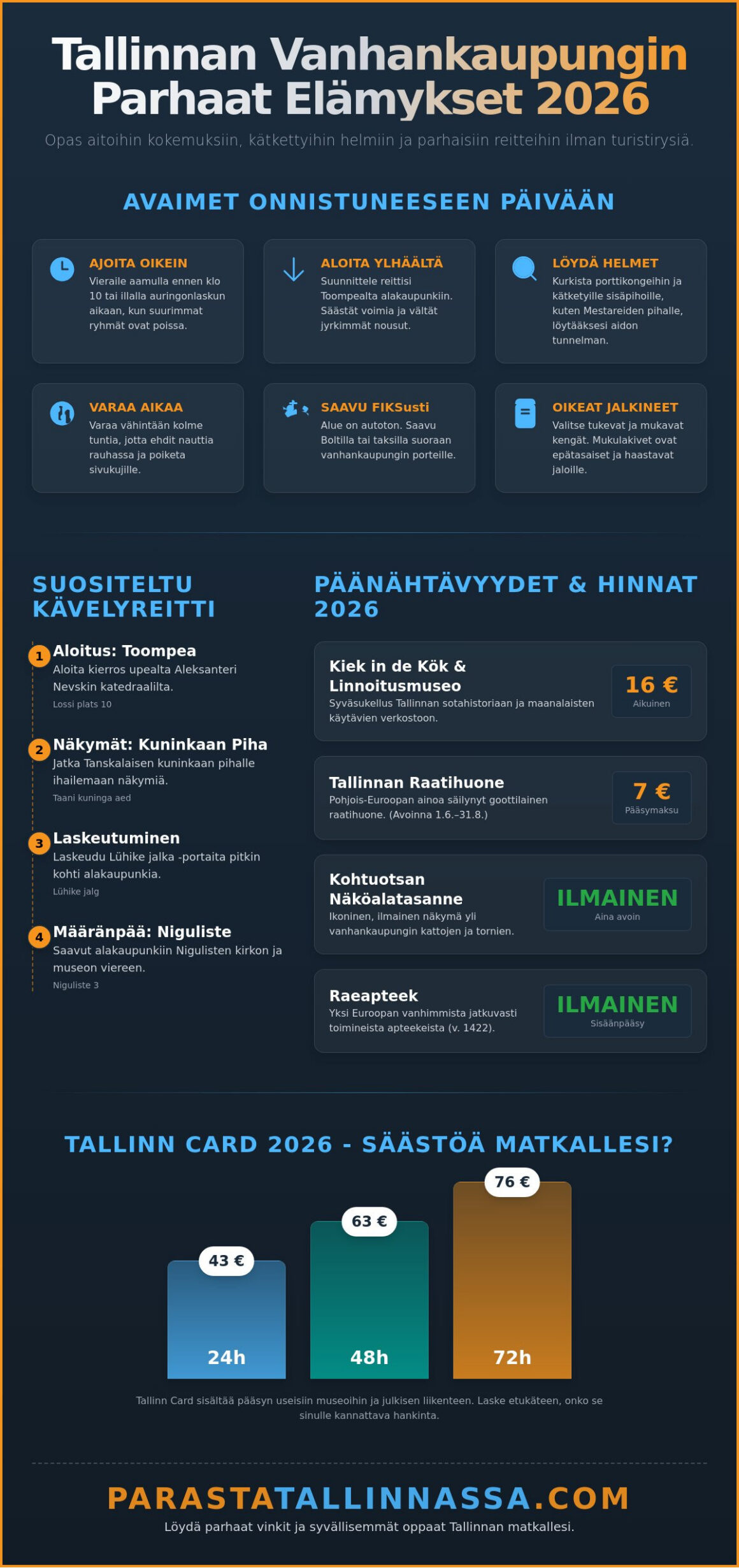Tallinnan vanhakaupunki: Parhaat nähtävyydet ja paikalliset vinkit 2026